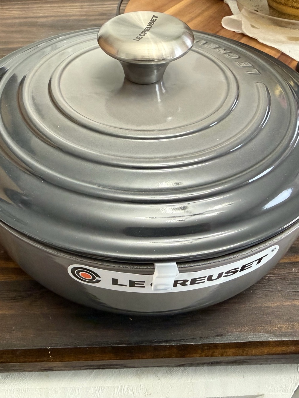 Le Creuset Flint Gray Enameled Cast Iron Dutch Oven - 3.5 Quarts